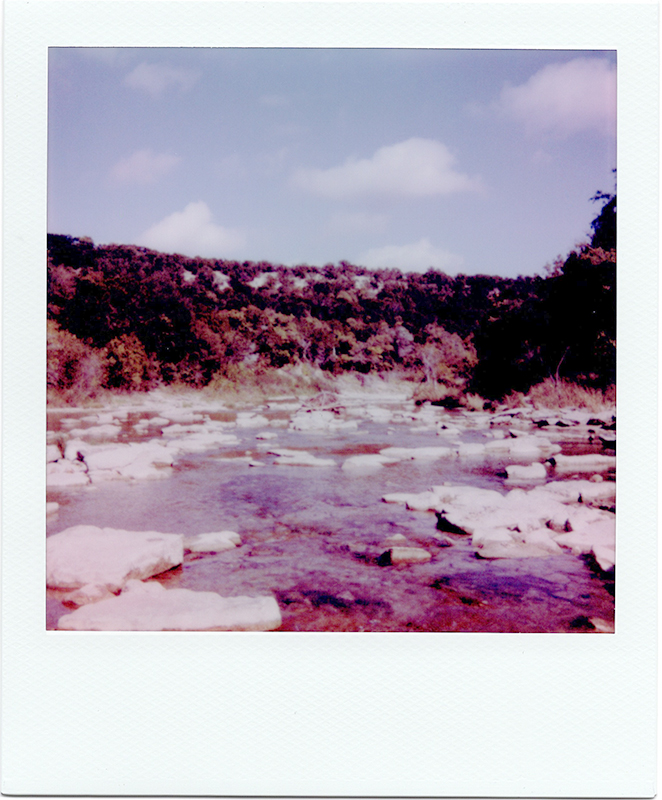 Dinosaur Valley State Park, Glen Rose TX, Oct 2020.<br>Polaroid OneStep2, i-Type film